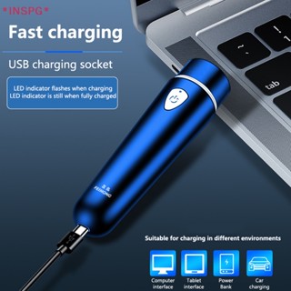 Inspg&gt; เครื่องโกนหนวดไฟฟ้า ขนาดเล็ก แบบพกพา มีดโกนหนวดเครา ชาร์จ USB สําหรับผู้หญิง ผู้ชาย ใหม่