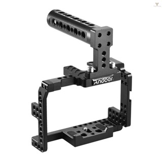 Fw Andoer Protective Video Camera Cage Stabilizer Protector w/ Top Handle for  A7II A7RII A7SII  ILDC Mirrorless Camcorder