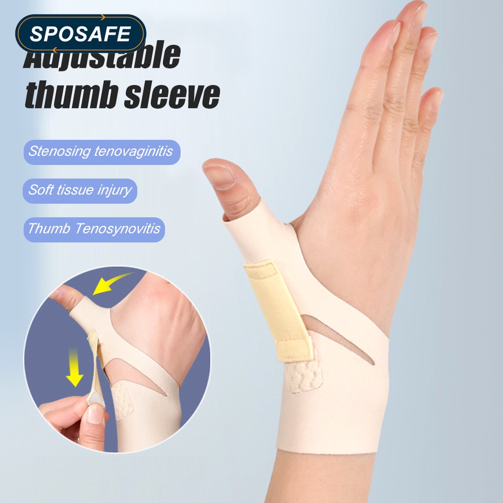 Sposafe ปลอกสวมนิ้วหัวแม่มือ บรรเทาอาการปวดข้อมือ บรรเทาอาการปวด โรคข้ออักเสบ เอ็นอักเสบ สําหรับผู้ชาย ผู้หญิง 1 ชิ้น