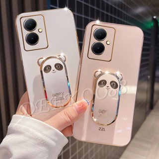 พร้อมส่ง เคสโทรศัพท์มือถือนิ่ม ลายหมีน่ารัก พร้อมขาตั้ง สําหรับ VIVOY78 VIVOY27 VIVOY02T VIVO Y78 Y27 Y02T 5G 4G