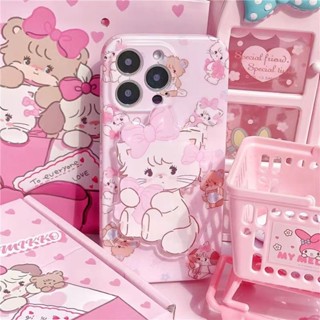 เคสโทรศัพท์มือถือ ลายแมว mikko น่ารัก สีชมพู สําหรับ Iphone 14 13promax 11 7xr