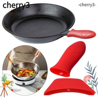 Cherry3 ที่จับซิลิโคน ทนความร้อน 5.5 นิ้ว ทนอุณหภูมิสูง สีแดง สําหรับเครื่องล้างจาน 2 ชิ้น