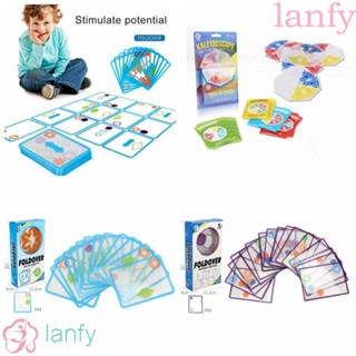 Lanfy การ์ดเกมจับคู่ตรรกะ แบบใส ทนทาน สําหรับครอบครัว