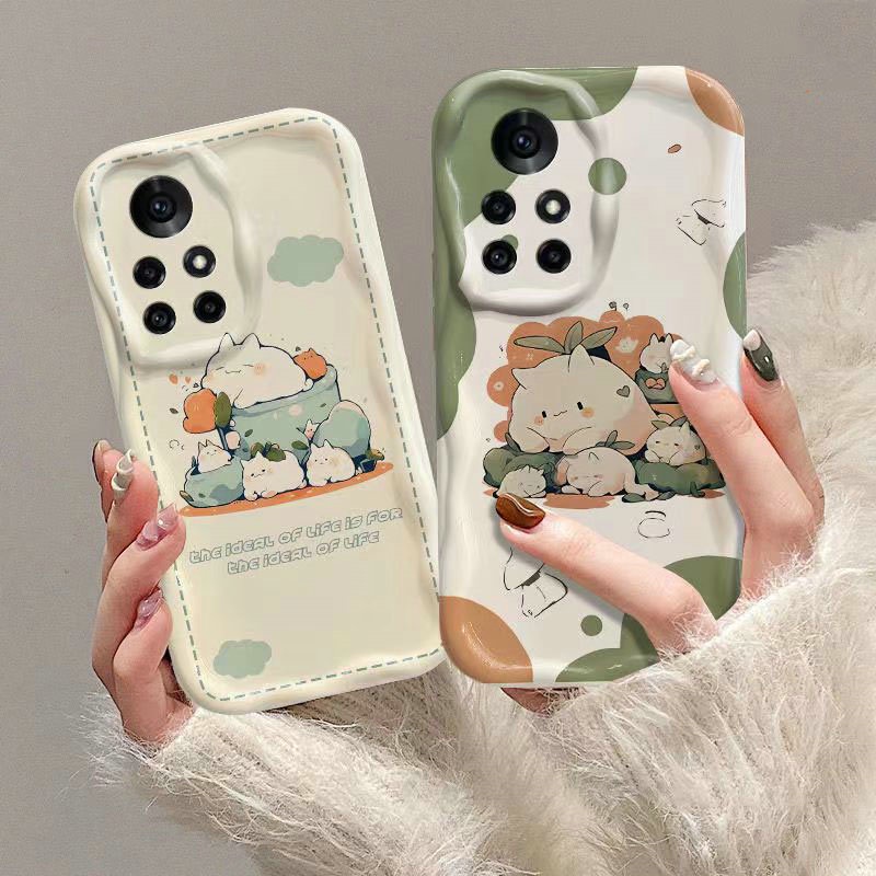 NY| เคส สำหรับ Infinix Hot 8 9 10 11 12 20 30 Play 20i 30i Smart 5 6 Plus 7 Note 12 Pro 30 Soft Cream Cartoon Adorable Sprite Elf Case