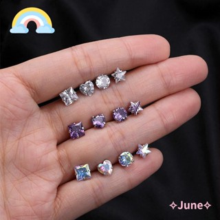 June เครื่องประดับต่างหูสตั๊ด กระดูกอ่อน แนวเซ็กซี่ 1 คู่