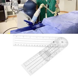  MMADAR ไม้บรรทัดศัลยกรรมกระดูกและข้อแบบมัลติฟังก์ชั่นทางการแพทย์ Goniometer มุมไม้บรรทัดเครื่องมือวัดข้อต่อกระดูกมนุษย์