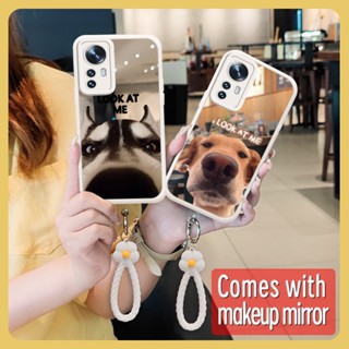 interest texture Phone Case For Xiaomi 12 5G/12X/12S flower Mirror surface originality lovely Makeup mirror Full edging