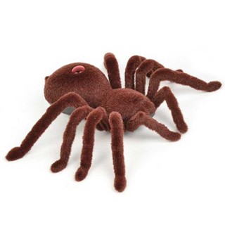 Kid Gift Remote Control Scary Creepy Soft Plush Spider Infrared RC Tarantula Toy