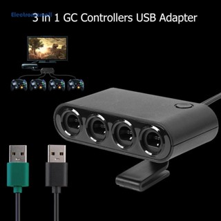 [ElectronicMall01.th] 3 in 1 อะแดปเตอร์ควบคุมเกม GC สําหรับ Nintend Switch Wiiu PC