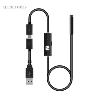 #QZO [alloetools.th] กล้องเอ็นโดสโคปโทรศัพท์มือถือ 7 มม. กันน้ํา USB 6LED