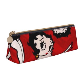 Betty Boop กระเป๋าดินสอหนังแฟชั่น กระเป๋าเครื่องสําอาง ปากกา เครื่องเขียน สํานักงาน โรงเรียน ศิลปะ นักเรียน แต่งหน้า