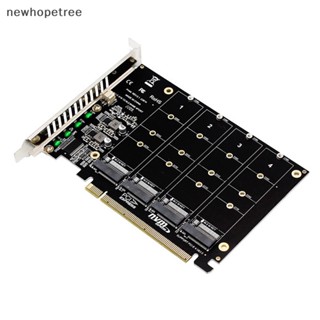 [newhopetree] ใหม่ มีสินค้า ฮาร์ดไดรฟ์แปลงขยาย ความเร็วในการถ่ายโอน 32Gbps PH44 4 พอร์ต M.2 NVME SSD เป็น PCIE X16M 4 ชิ้น