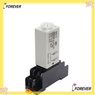 Forever รีเลย์เวลา 0-60S วินาที DC12V H3Y-2 พลาสติกอลูมิเนียม ทนทาน สีขาว สีดํา ขนาดเล็ก สําหรับช่างไฟฟ้า