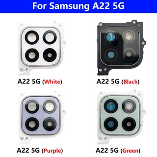 กระจกเลนส์กล้อง พร้อมสติกเกอร์กาว สําหรับ Samsung A22 4G A22 5G 10 ชิ้น