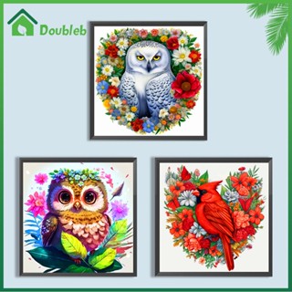 【Doub X ✮】ภาพวาดปักเพชร ทรงกลม ลายสัตว์ 5D DIY สําหรับตกแต่งบ้าน ✮