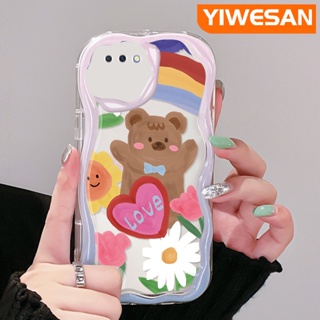 เคสโทรศัพท์มือถือแบบนิ่ม ใส กันกระแทก ลายการ์ตูนหมีน่ารัก สีมาการอง สีสันสดใส สําหรับ OPPO A3s A12E A5 2018 Realme C1