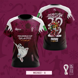 เสื้อยืดลําลอง แขนสั้น คอกลม ลายทีม Qatar Fans 22 23 พลัสไซซ์ สําหรับผู้ชาย และผู้หญิง