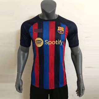 เสื้อกีฬาแขนสั้น ลายทีมชาติฟุตบอล Barcelona BFC 22-23 ชุดเหย้า คุณภาพสูง