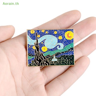 # เข็มกลัด &amp; ใหม่ # Van Goghs Masterpiece Paings Starry Sky เครื่องประดับโรแมนติก