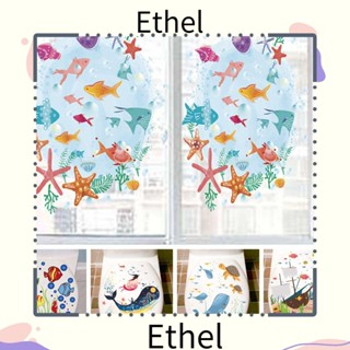 Ethel1 สติกเกอร์ กันน้ํา ศิลปะภาพจิตรกรรมฝาผนังห้องน้ํา เครื่องประดับใต้น้ํา โลก