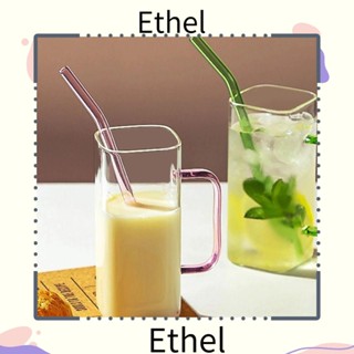 Ethel1 หลอดแก้วน้ํา ทรงสี่เหลี่ยม พร้อมฝาปิด