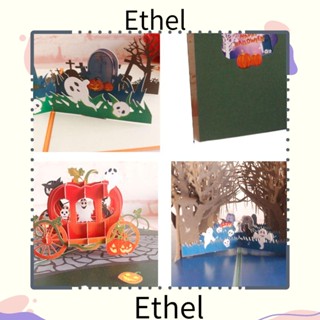 Ethel1 การ์ดอวยพร ลายฟักทอง เหมาะกับของขวัญวันฮาโลวีน สําหรับตกแต่งปาร์ตี้เด็ก