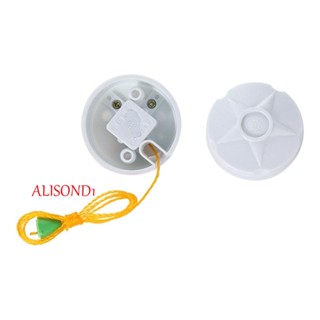 Alisond1 สวิตช์ดึงโซ่ 250V 6A สารหน่วงไฟ Bakelite พร้อมสายไฟดึงสวิตช์ไฟติดผนัง สําหรับโคมไฟพัดลมเพดาน