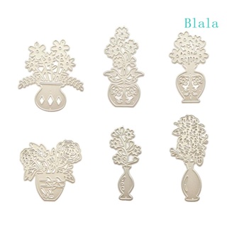 Blala แผ่นแม่แบบโลหะ ฉลุลายนูน รูปดอกไม้ สําหรับตกแต่งสมุดภาพ การ์ด DIY