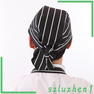 [Szluzhen1] หมวกเชฟ ผ้าพันคอ สวมใส่สบาย สําหรับเชฟ พนักงานเสิร์ฟ โรงแรม 3 ชิ้น