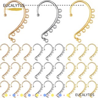 Eutus คลิปต่างหู โลหะผสมทอง 18K แฮนด์เมด DIY สําหรับคนรักเครื่องประดับ