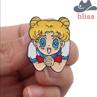 Bliss เข็มกลัด ลายการ์ตูนเซเลอร์มูนน่ารัก แฟชั่น สําหรับเด็กผู้หญิง