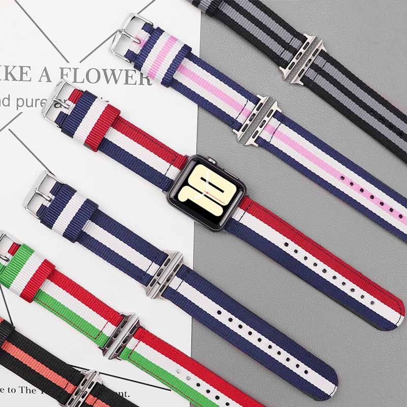 สายนาฬิกาข้อมือ ผ้าแคนวาส ไนล่อน ปรับได้ แบบเปลี่ยน สําหรับ Apple Watch 49 มม. 45 มม. 41 มม. 44 มม. 40 มม. 42 มม. 38 มม. iWatch Ultra Series 8 7 6 5 4 3 2 1 SE