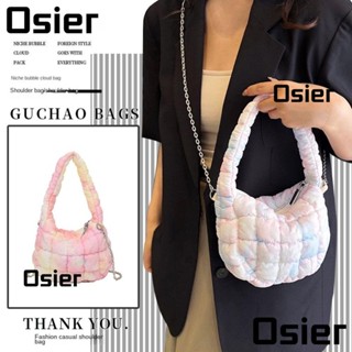 Osier1 กระเป๋าสะพายข้าง ผ้าไนล่อน สีมัดย้อม ลําลอง สําหรับผู้หญิง