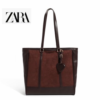 Zara กระเป๋าโท้ท จุของได้เยอะ เข้ากับทุกการแต่งกาย แฟชั่นเรโทร สําหรับผู้หญิง