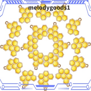 Melodygoods1 จี้รังผึ้งอัลลอย ขนาดเล็ก สําหรับทําเครื่องประดับ งานฝีมือ DIY