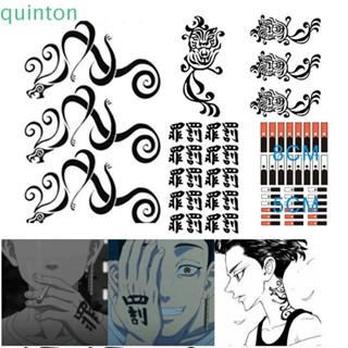 Quinton สติกเกอร์รอยสัก ลายอนิเมะ Manjiroken Ryuguji ติดทนนาน สําหรับคอสเพลย์