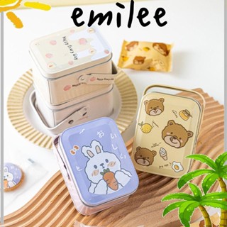 EMILEE กระปุกดีบุกอลูมิเนียม โลหะ ขนาดเล็ก สไตล์ยุโรป สําหรับใส่เทียน เครื่องสําอาง