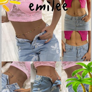 Emilee เครื่องประดับร่างกาย โซ่คล้องหน้าท้อง หลากสีสัน