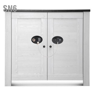 SN6 ตู้เย็นตู้เสื้อผ้า Cabinet Limiter Restrictor Safety Lock สำหรับเด็ก Baby Protection Black