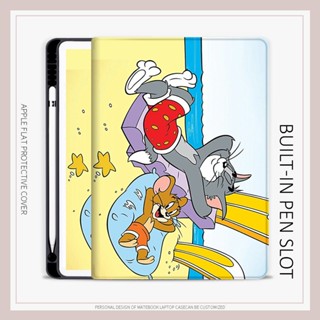 Tom Jerry เคสไอแพด mini 4 5 6 gen10 เคส iPad gen7 8 9 pro11 2022 2021 cartoon case pen slot เคสไอแพด นอน air 1 2 3 4 5