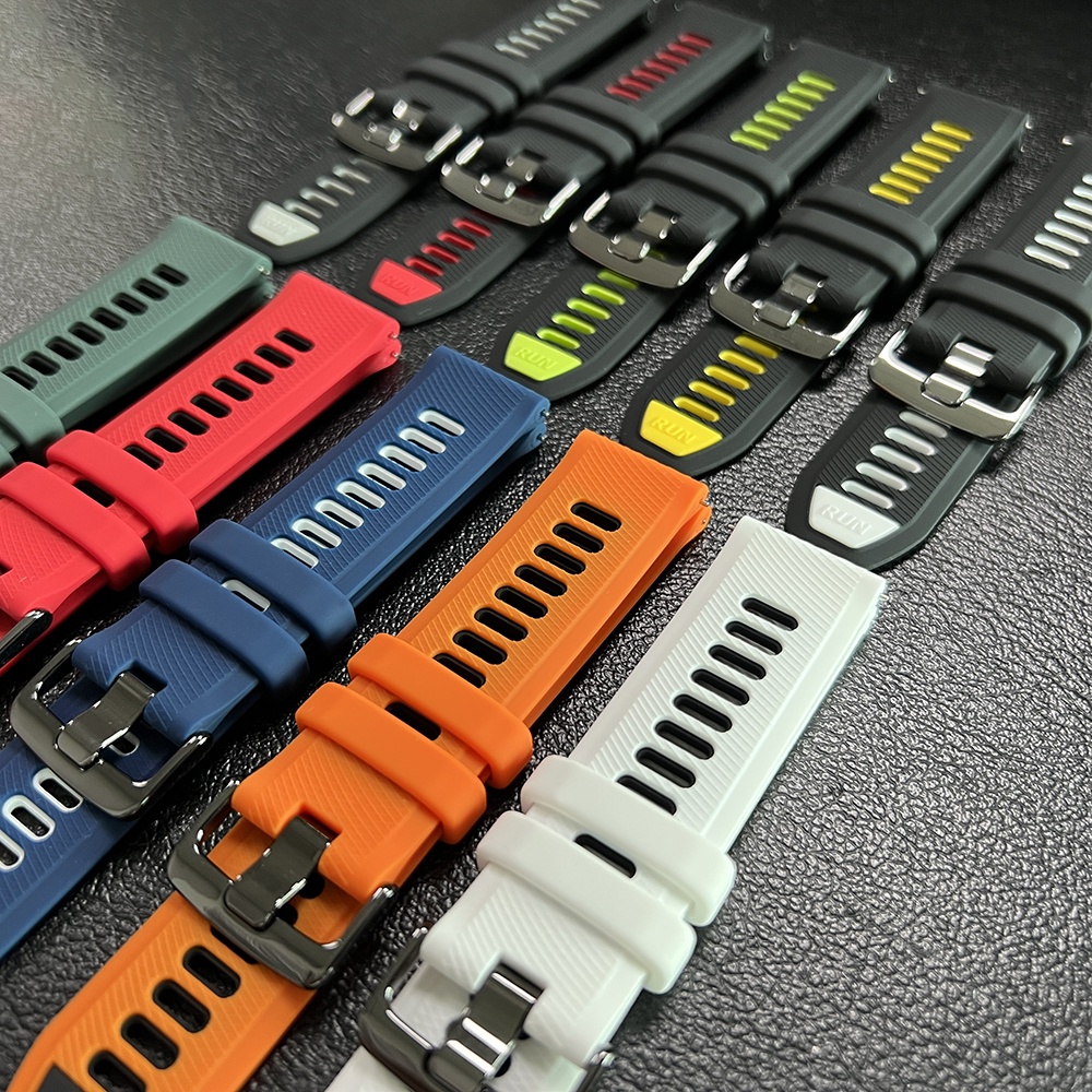 สายนาฬิกาข้อมือซิลิโคน แบบนิ่ม ระบายอากาศได้ดี สําหรับ Garmin Vivoactive 5 4s 3 Music 18 มม. 20 มม. 22 มม.