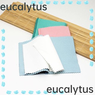 Eucalytus1 ผ้าขัดทําความสะอาดเครื่องประดับ ผ้าฝ้าย สีเงิน