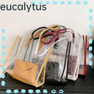 Eucalytus1 กระเป๋าสะพายข้าง PVC แบบใส สําหรับผู้หญิง