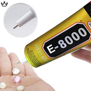 E8000 กาวคริสตัล พลอยเทียม 50 มล. แข็งแรงมาก อเนกประสงค์ สําหรับตกแต่งเล็บ โทรศัพท์มือถือ หน้าจอเจล DIY YDEATH