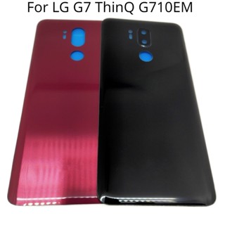 ฝาครอบแบตเตอรี่กระจกด้านหลัง พร้อมเลนส์กล้อง แบบเปลี่ยน สําหรับ LG G7 ThinQ G710EM