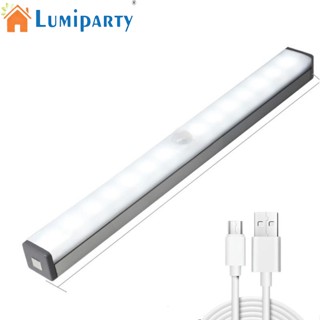 Lumiparty โคมไฟ Led 5v เซนเซอร์ร่างกายมนุษย์ แบบแม่เหล็ก แข็งแรง สําหรับติดตู้เสื้อผ้า ทางเดิน ห้องนอน