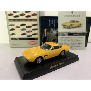 โมเดลรถยนต์ Kyosho 1:64 Maserati Ghibli Geberit สีเหลือง สไตล์คลาสสิก ของเล่นสําหรับเด็ก