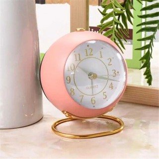 Retro Silent Alarm Clocks Cute Bedside Desktop Alarm Clocks with Night Light