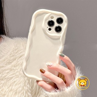 เคสโทรศัพท์มือถือแบบนิ่ม TPU ใส ลายคลื่นครีมน่ารัก สําหรับ OPPO A78 4G A58 4G A17 A17K A16 A16S A16K A16E A35 A15A 15S A53S A54S A74 A95 4G A55 4G