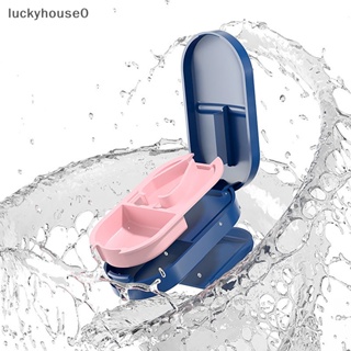 Luckyhouse0^^ 2 In 1 กล่องเก็บยา แบ่งเม็ดยา ขนาดเล็ก สําหรับดูแลสุขภาพ